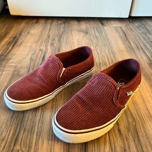 Van Corduroy Slip On 8.5
